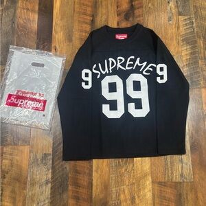 Supreme Black 99 L/S Football Longsleevs